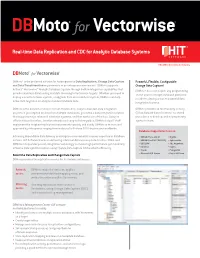 Dbmoto® for Vectorwise™