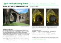Notes on Lyne to Peebles Section Revised July 2013
