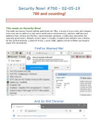 Security Now! #700 - 02-05-19 700 and Counting!