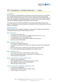 SS7 Signalling in Mobile Networks – 3 Days