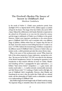 The Overlord's Burden:The Source of Sorrow in Childhood's End Matthew Candelaria