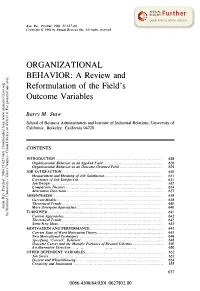 A Review and Reformulation of the Field's Outcome Variables