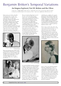 Benjamin Britten's Temporal Variations