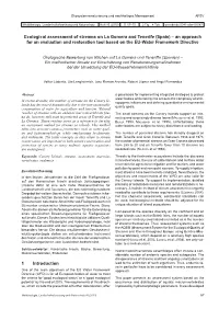 Ecological Assessment of Streams on La Gomera and Tenerife (Spain) – an Approach for an Evaluation and Restoration Tool Based on the EU-Water Framework Directive