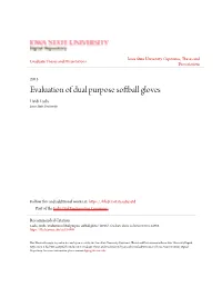Evaluation of Dual Purpose Softball Gloves Heidi Laabs Iowa State University