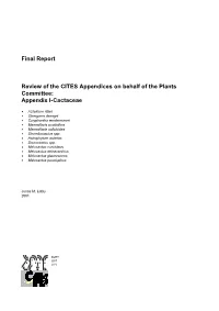 Final Report Review of the CITES Appendices on Behalf of the Plants