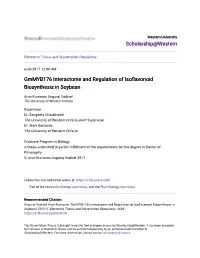 Gmmyb176 Interactome and Regulation of Isoflavonoid Biosynthesis in Soybean
