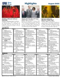 Highlights August 2020