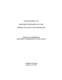 Public Hearing On