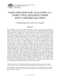 Using Opensees for Analyzing a 9- Story Steel Building Under Post- Earthquake Fires