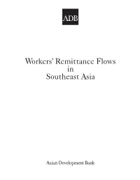Workers' Remittance Flows in Southeast Asia