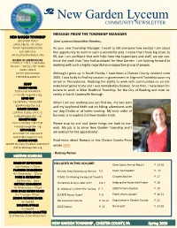 2020 Spring Newsletter