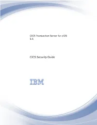 CICS TS for Z/OS: CICS Security Guide Chapter 1