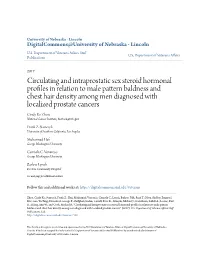 Circulating and Intraprostatic Sex Steroid Hormonal Profiles in Relation