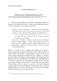 Indology and Rationality 1