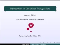 Introduction to Dynamical Triangulations