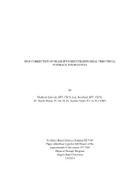 Self-Correction of Deadlift Form Utilizing Real Time Visual Feedback Information
