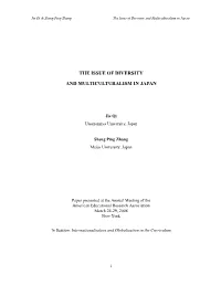 The Issue of Diversity and Multiculturalism in Japan