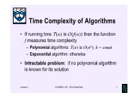 Time Complexity of Algorithms