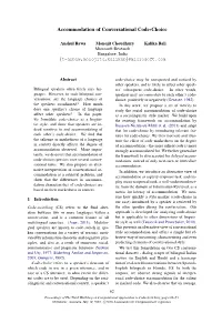 Accommodation of Conversational Code-Choice