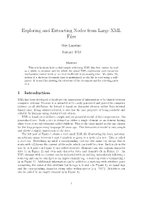 Exploring and Extracting Nodes from Large XML Files