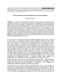 State of Academia: Understanding Power and Counter-Power