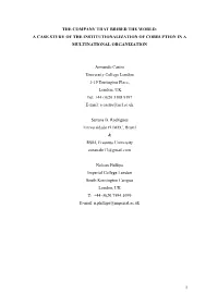 1 the Company That Bribed the World: a Case Study of The