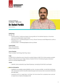 Dr. Rahul D. Parikh