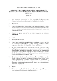 Explanatory Memorandum to The