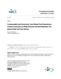 How Shared Food Experiences Connect Characters in Philip Pullmans His Dark Materials, the Book of Dust and ‘Lyra’ Stories