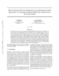 Multi-Domain Level Generation and Blending with Sketches Via Example