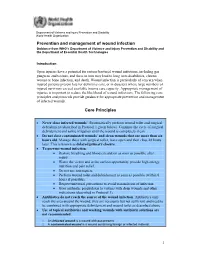 Prevention and Management of Wound Infection Core Principles