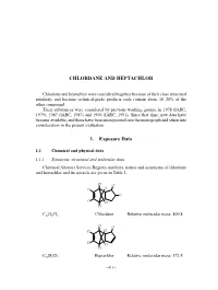 Chlordane and Heptachlor