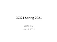 CS321 Spring 2021