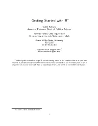 Getting Started with R∗