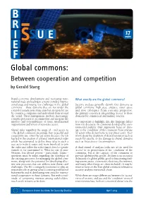 Global Commons: Between Cooperation and Competition by Gerald Stang