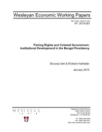 Institutional Development in the Bengal Presidency