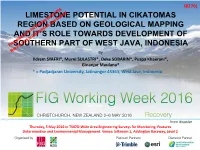 Limestone Potential in Cikatomas Region and Its Role Towards