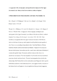 M. A. Woods Et Al. 1 a Reappraisal of the Stratigraphy and Depositional