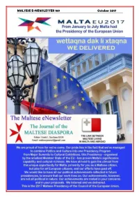 MALTESE E-NEWSLETTER 189 October 2017 1