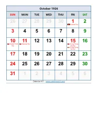 October 1926 November 1926