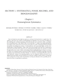 Section 1. Systematics, Fossil Record, and Biogeography
