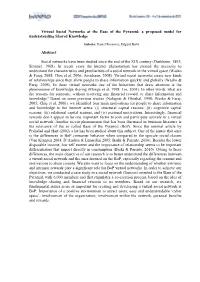 Virtual Social Networks at the Base of the Pyramid: a Proposed Model for Understanding Shared Knowledge