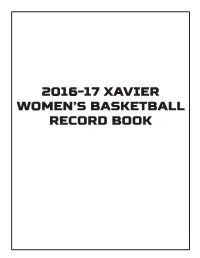 2016-17 Xavier Women's Basketball Record Book