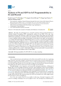 Analysis of P4 and XDP for Iot Programmability in 6G and Beyond