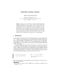 Client-Driven Pointer Analysis