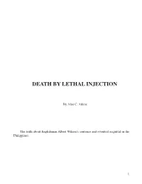Death by Lethal Injection