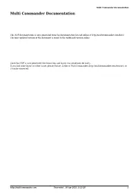 Multi Commander Documentation Multi Commander Documentation