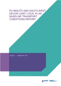 Plymouth and South West Devon Joint Local Plan - Baseline Transport Conditions Report