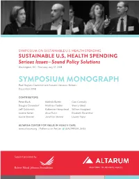 Serious Issues—Sound Policy Solutions Symposium Monograph